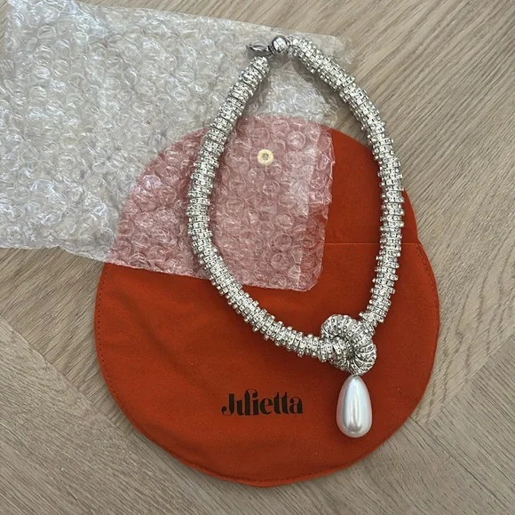 Julietta Silver and White Double-Strand Pearl Necklace - Picture 2 of 4